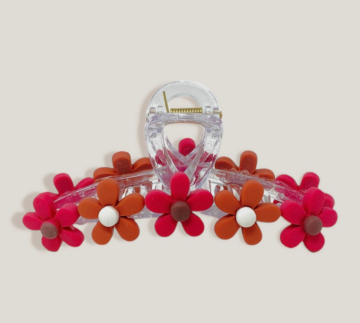 Daisy claw clip (burgandy)