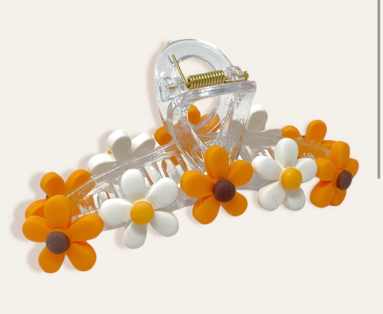 Daisy claw clip (orange)