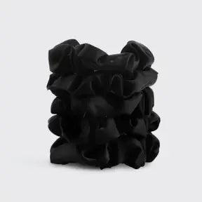 Satin Scrunchies 5pc (black)