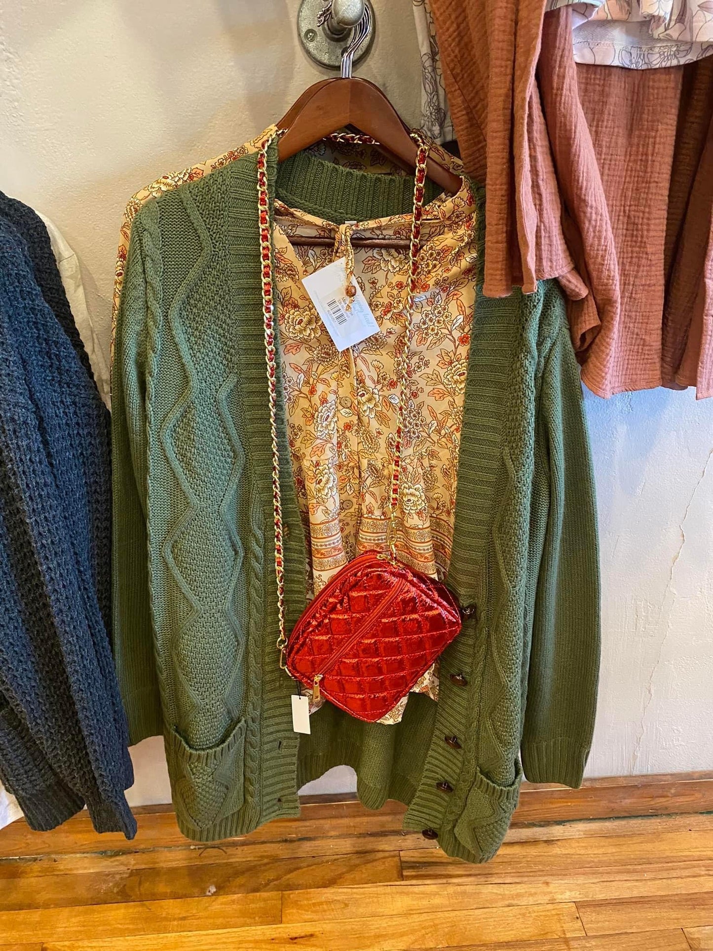 Quilted Red Metallic