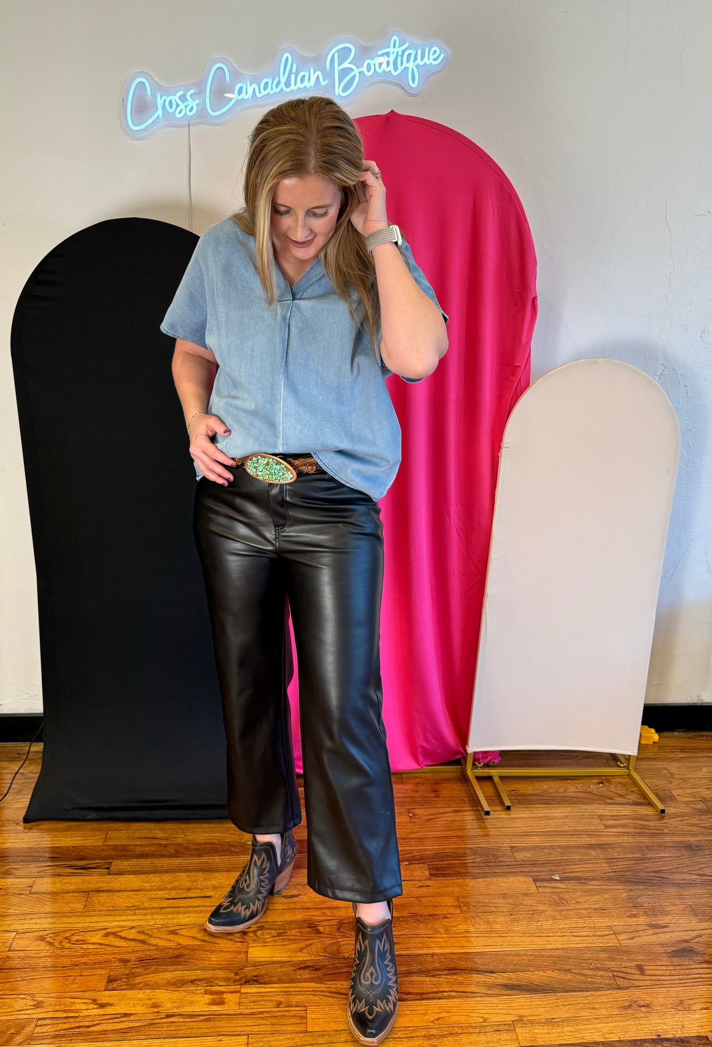 Roly Faux Leather Pants